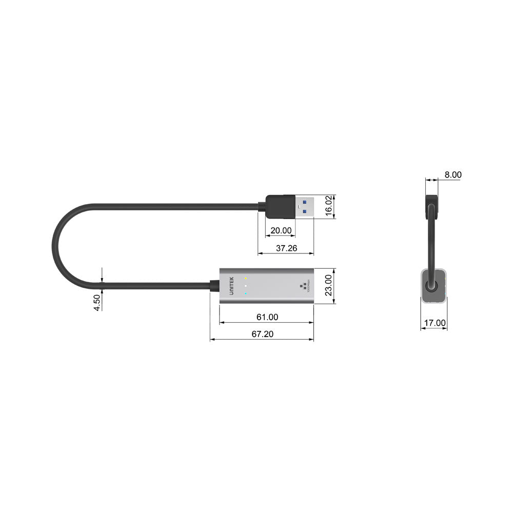 UNITEK USB3 GIGABIT ETH ALUM CONV(Y-3464)* - image 4
