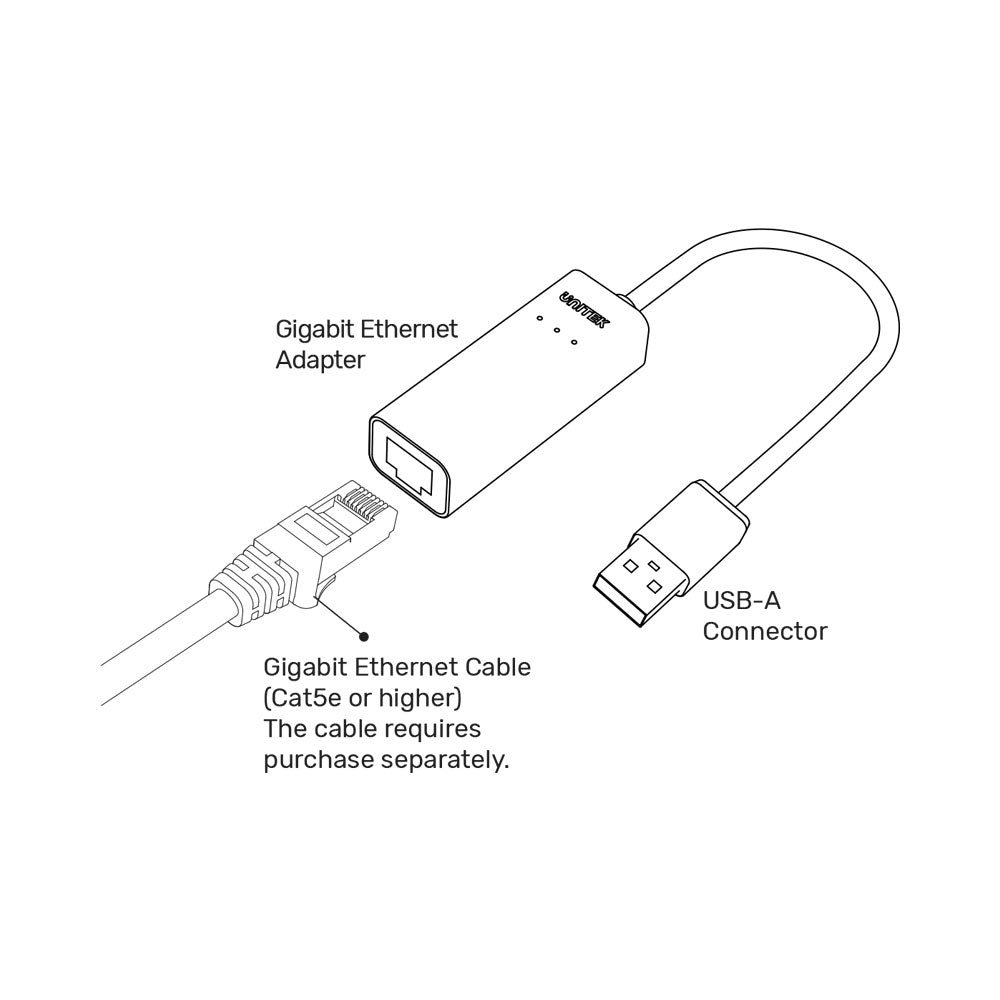 UNITEK USB3 GIGABIT ETH ALUM CONV(Y-3464)* - image 5