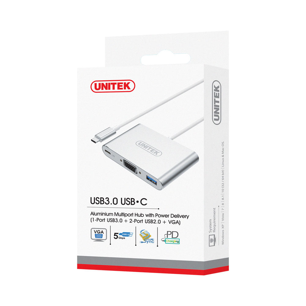UNITEK TYPE-C 1XUSB3.0 2XUSB2.0 1XVGA  (Y-9102) - image 3