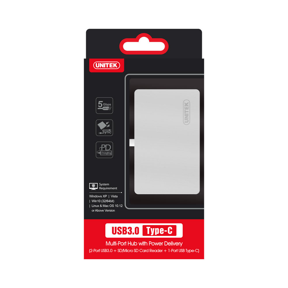 UNITEK USB-3 TYPE-C 2-PORT HUB,M C READ  (Y-9319) - image 3