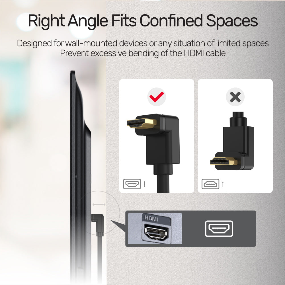 UNITEK 3M HDMI RIGHT ANGLE 90DEG CABLE (Y-C1002)* - image 5
