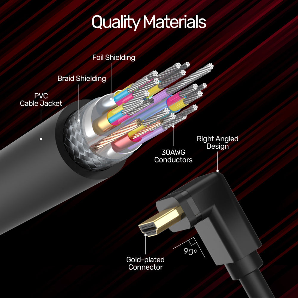 UNITEK 3M HDMI RIGHT ANGLE 90DEG CABLE (Y-C1002)* - image 8