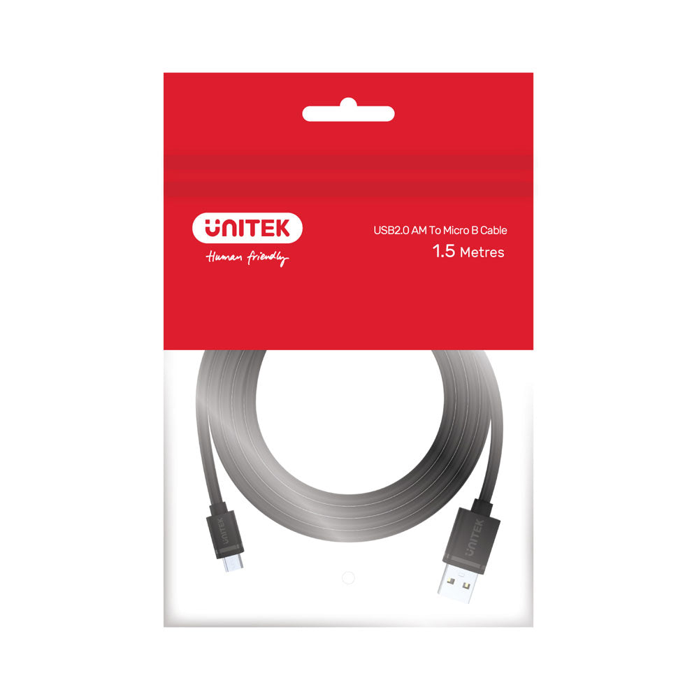 UNITEK 1.5M USB 2.0 TO MICRO CABLE (Y-C434GBK) - image 2