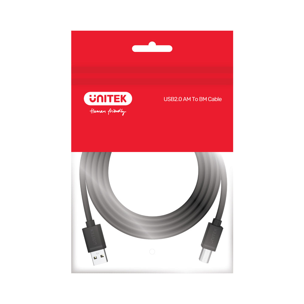 UNITEK 1M USB2.0 AM TO BM CABLE (Y-C430GBK) - image 3