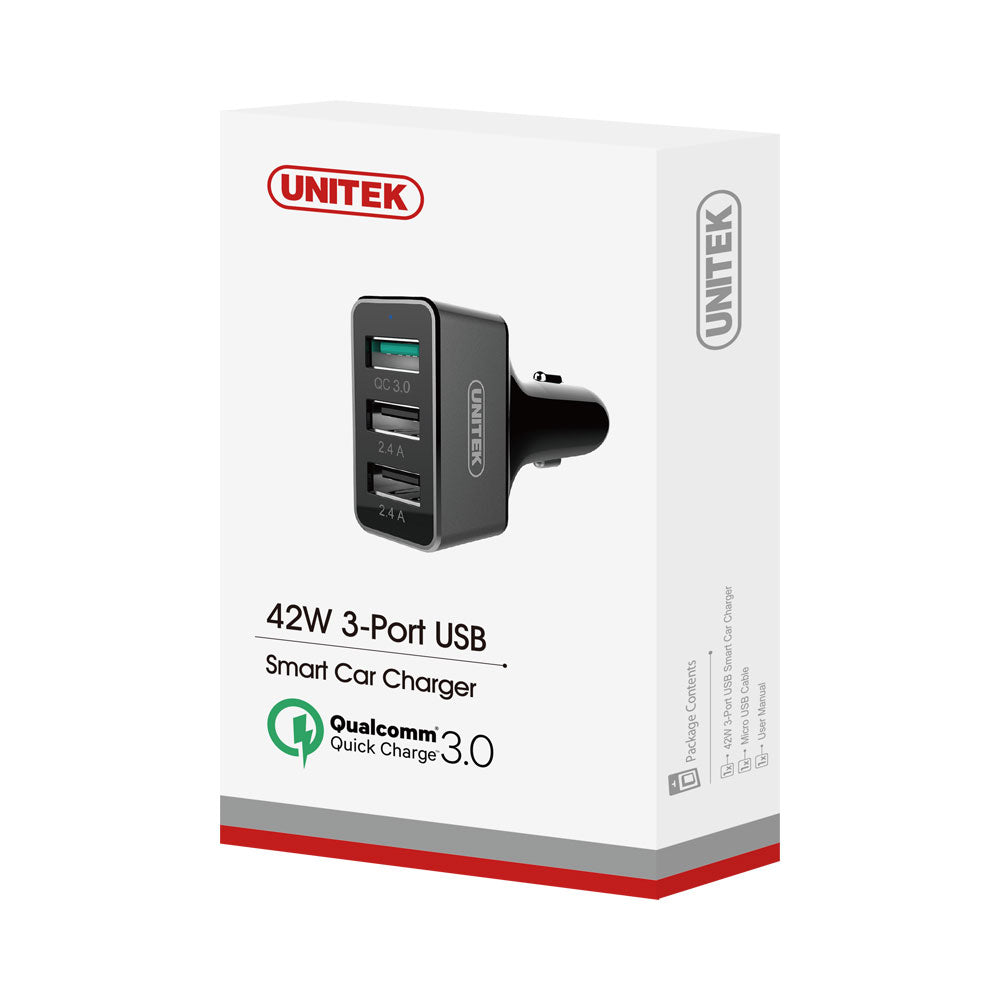 UNITEK 3-PORT USB CAR CHARGER (Y-P530C).. - image 2