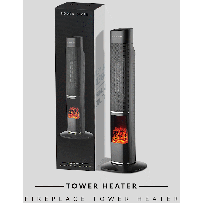 Boden Stark Fireplace Tower Heater - image 6