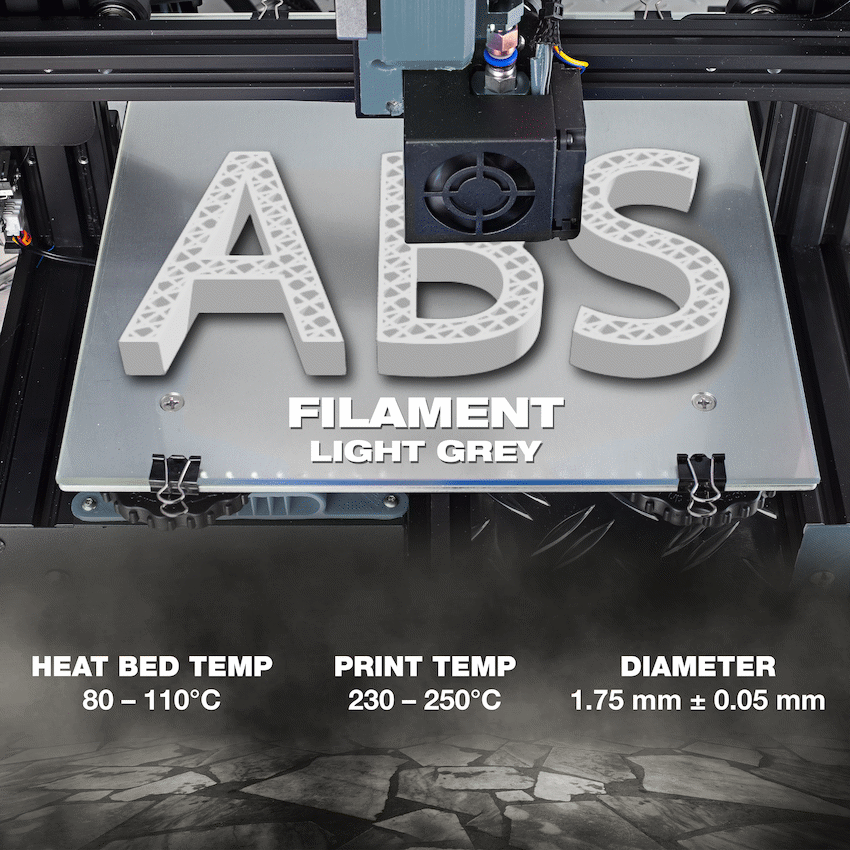 SA Filament ABS Premium Filament 1kg - Light Grey - image 6