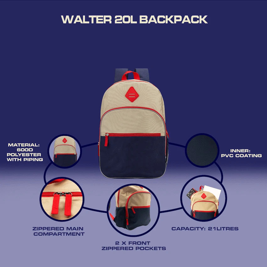Quest Walter 20l Backpack - Navy/Tan - image 6
