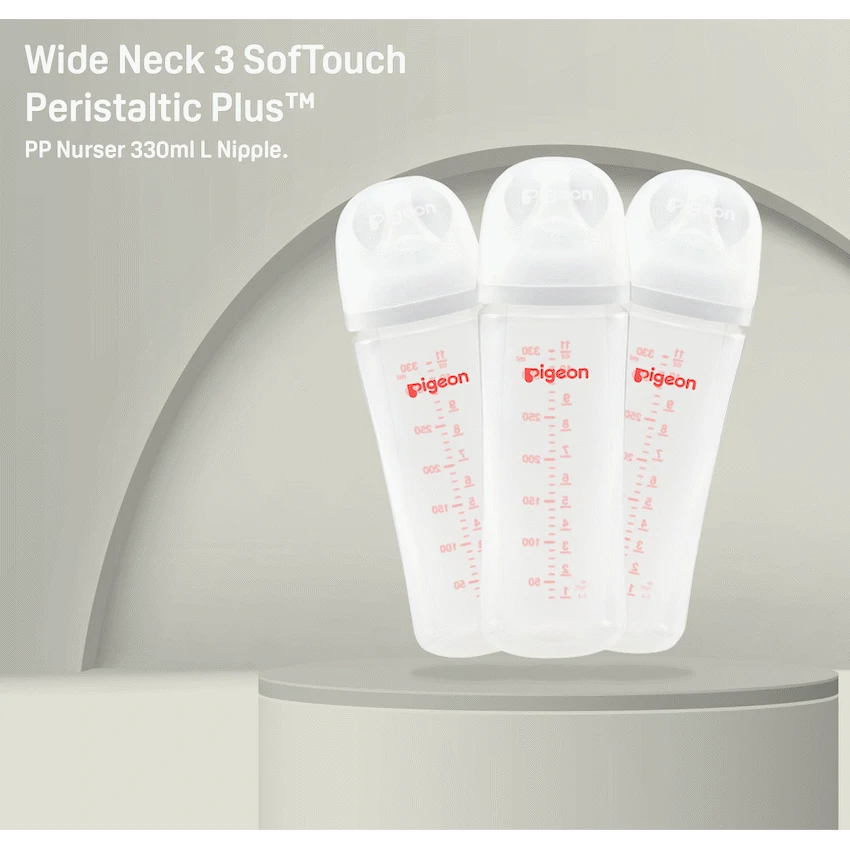 Pigeon Softouch 3 Bottles PP 330ml (L) Triple Pack - image 6