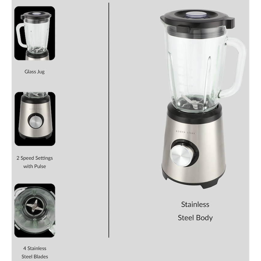 Boden Stark 1000w Glass Jug Blender - image 6