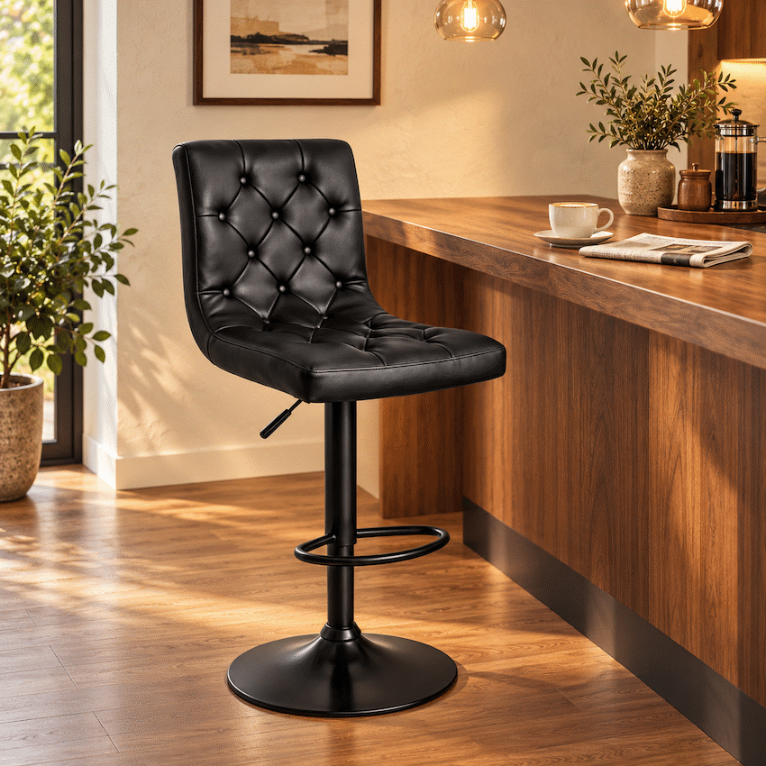 Everfurn Bayer Large Barstool Black - image 6