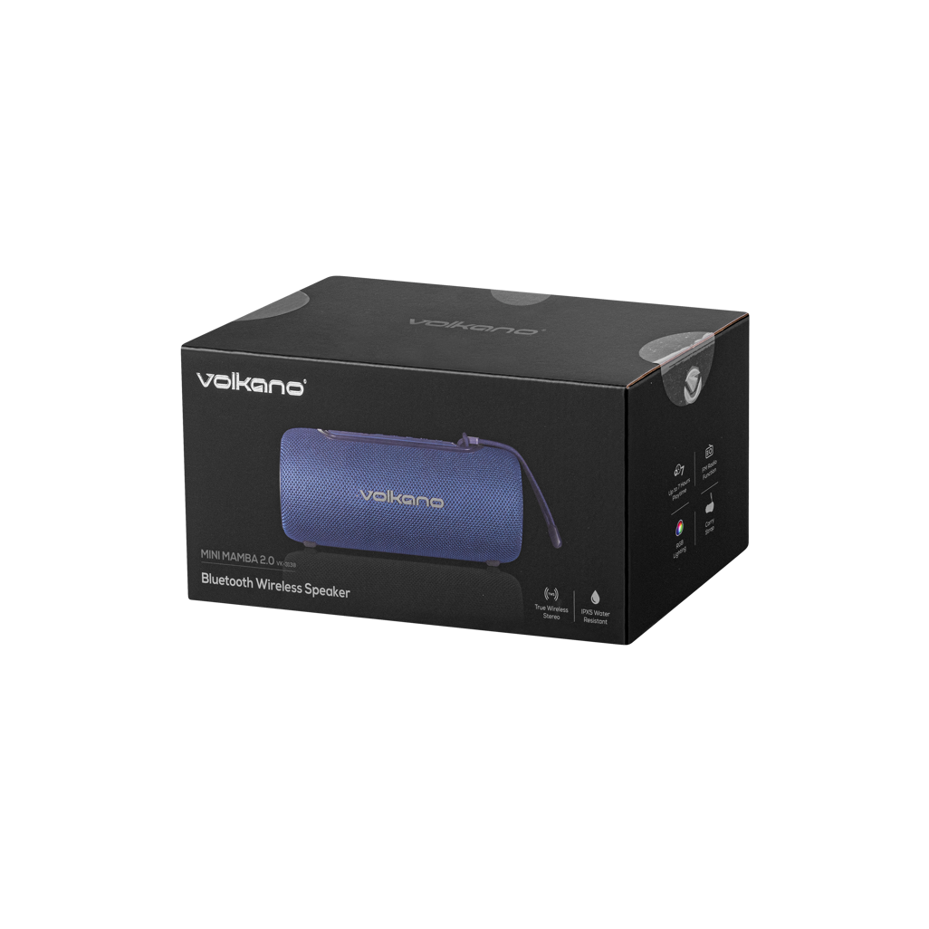 Volkano Mini Mamba 2.0 Series Bluetooth Speaker - Blue