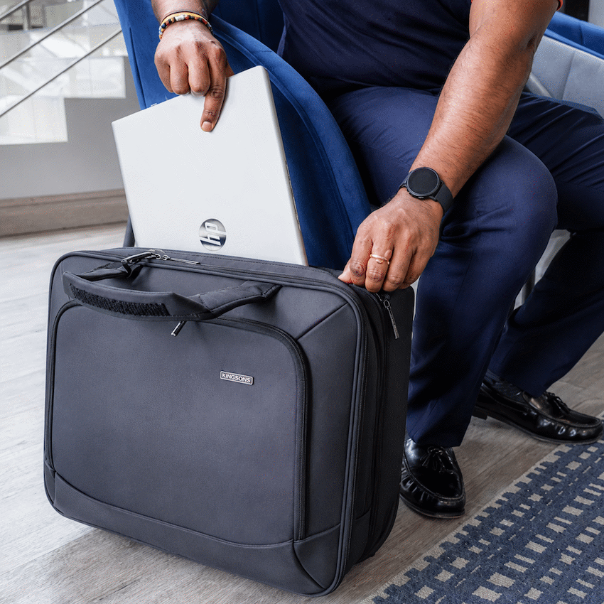 Kingsons Prime 15.6" Laptop Trolley Bag - Black - image 6