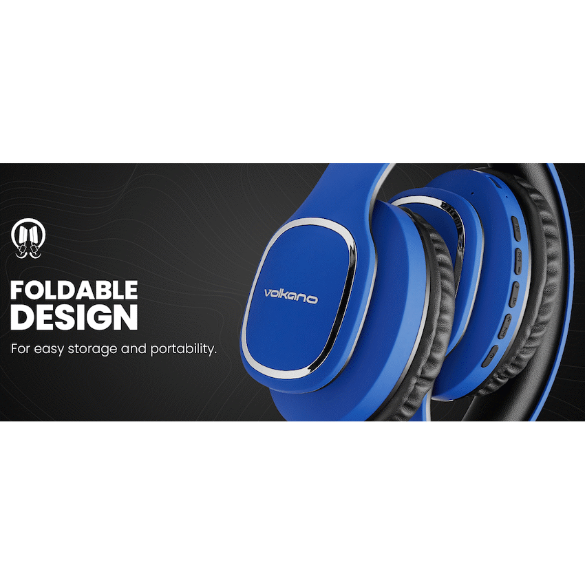 Volkano Phonic Series Bluetooth Full Size Headphones - Blue - image 6