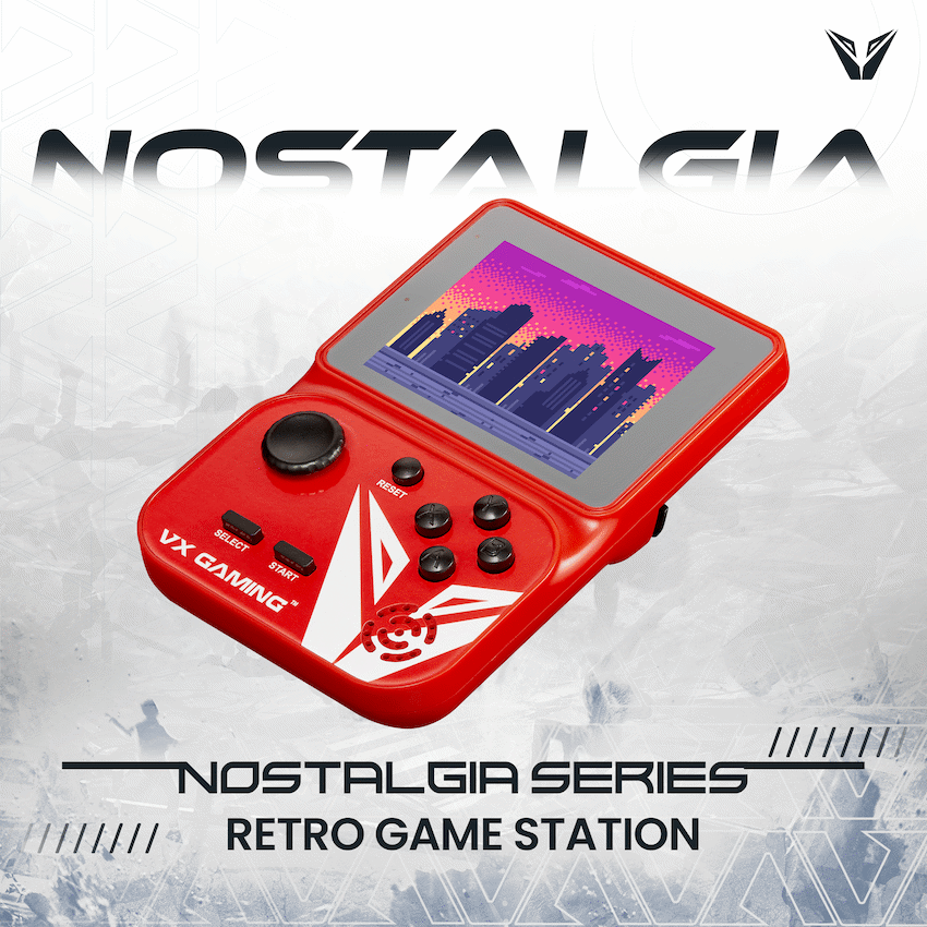 VX Gaming Nostalgia Series Handheld Retro Game Station with 4gb Micro SD - Red - image 6