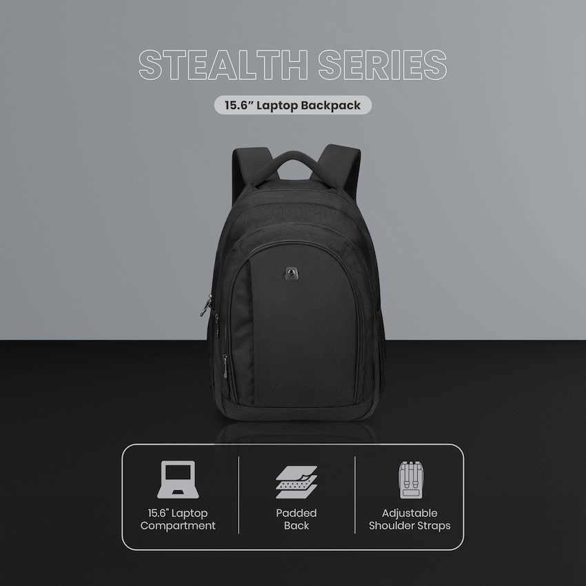Volkano Stealth 15.6" Laptop Backpack - Black - image 6