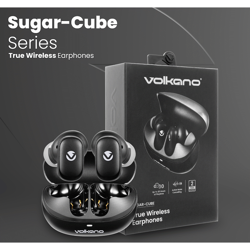 Volkano Sugar-Cube Active Noise Cancelling True Wireless Earphones - Black - image 6