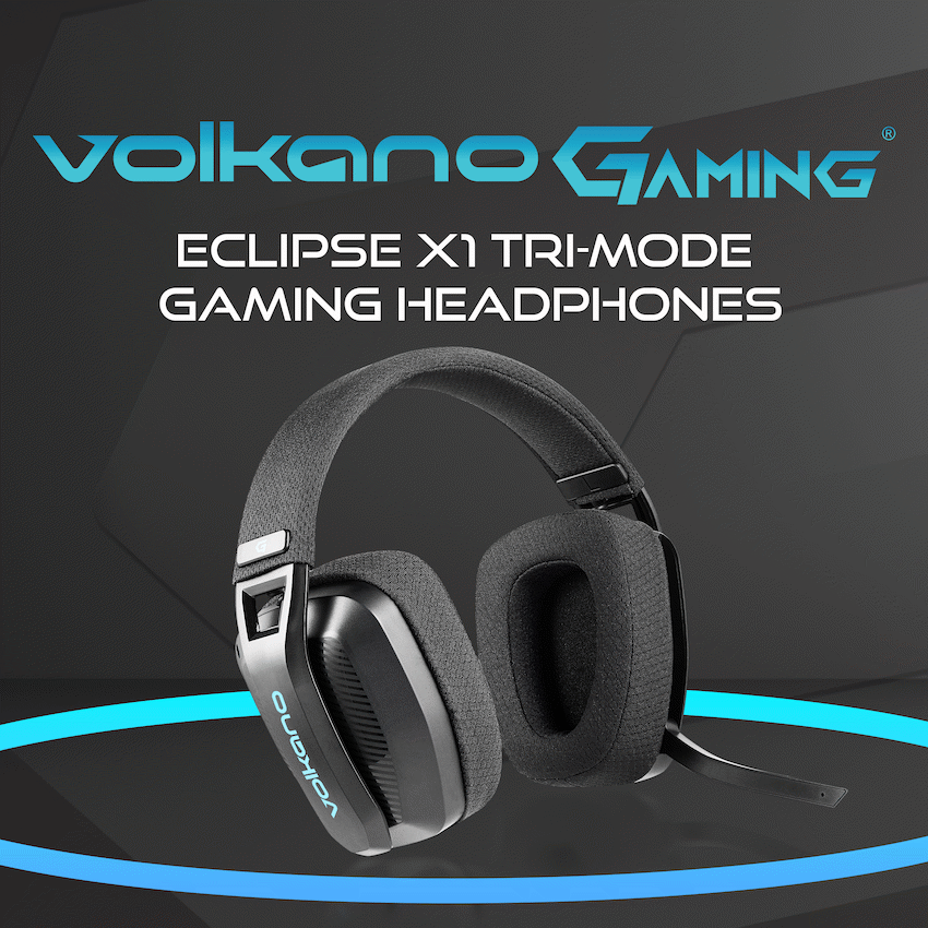 Volkano gaming Eclipse X1 Tri-mode Ultra Lightweight Gaming Headphone - Black - image 6