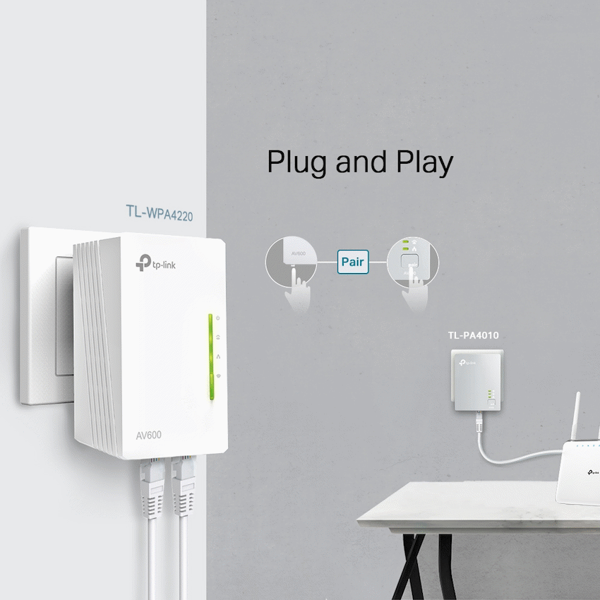 TP-Link TL-WPA4220 TKIT Twin AV600 Powerline Wi-Fi Kit - image 6