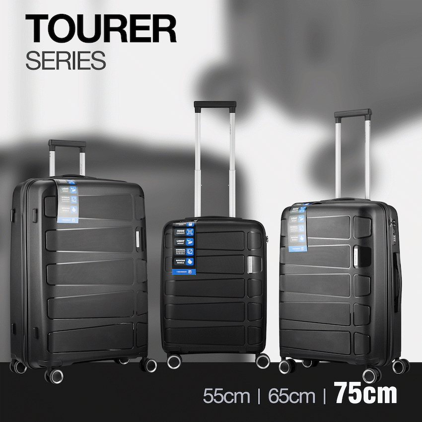 Travelwize Tourer PP 75cm 4-wheel Spinner Luggage Black - image 6