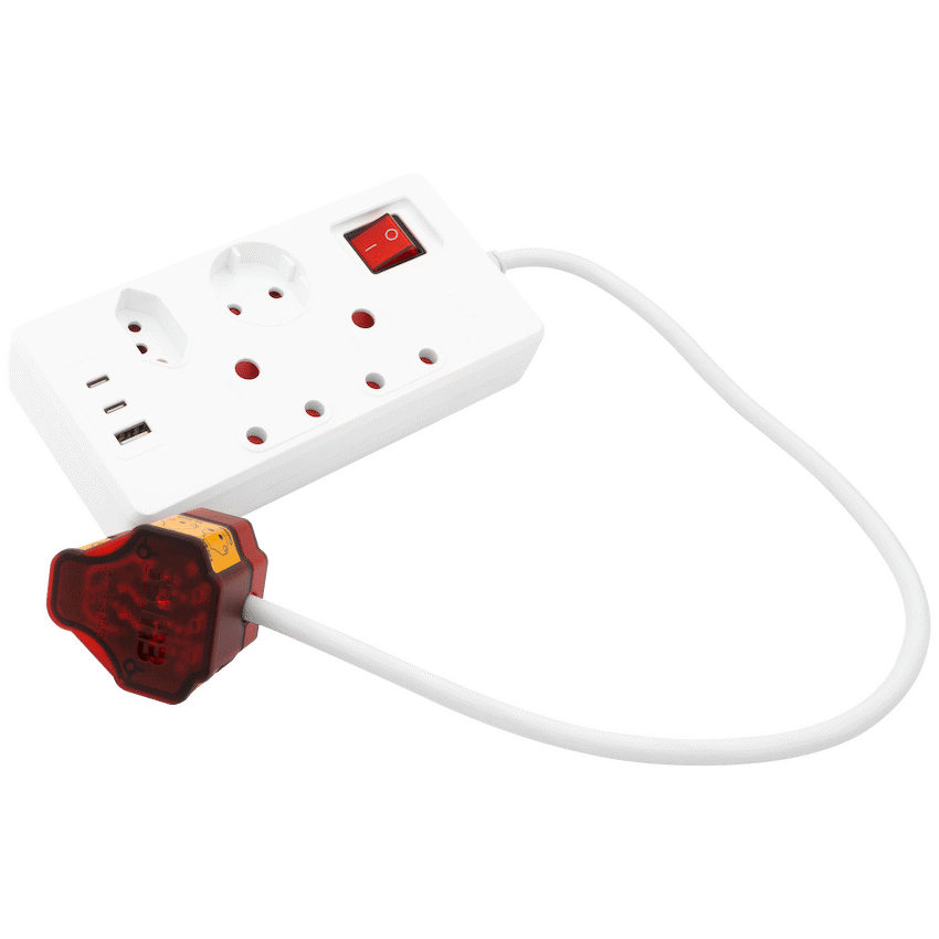 Ellies High Surge 4 Way Multi-plug PD20W Dual USB-C + USB - 0.5M - WT - image 6