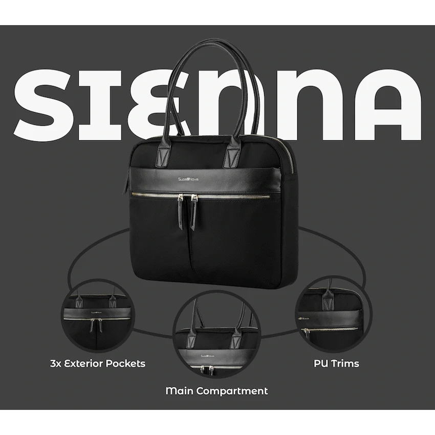 SupaNova Sienna  14.1' Ladies Laptop Bag - Black - image 6