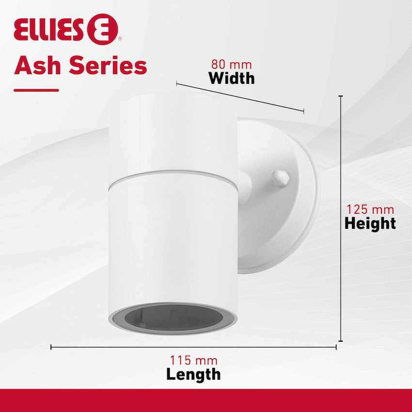 Ellies Ash Series AC UniBeam wall light - Nylon Carbon Fiber - GU10 Fitting - WT - image 6
