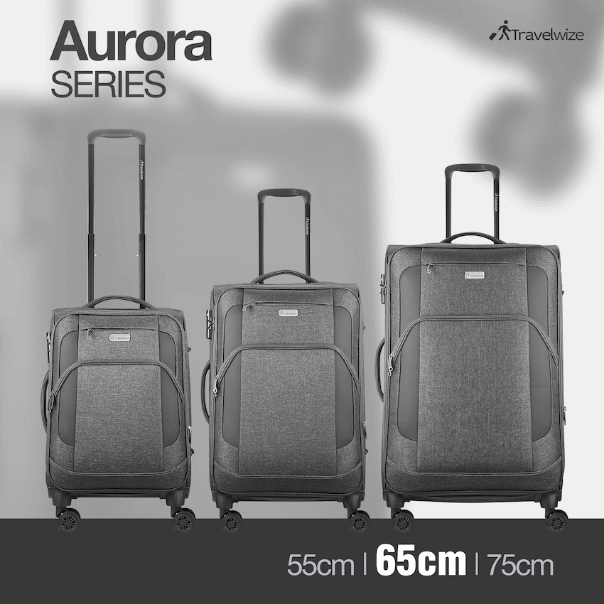 Travelwize Aurora 65cm 4-Wheel Spinner Trolley Case - Grey Melange - image 6