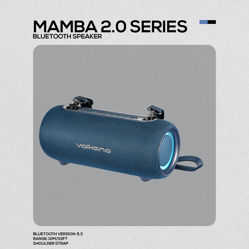 Volkano Mamba 2.0 Series Bluetooth Speaker - Blue