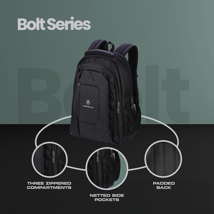 Volkano Bolt series backpack Black - image 6