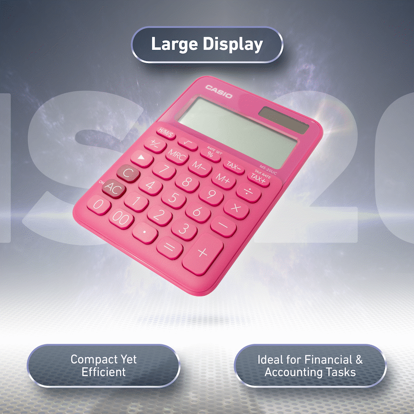 Casio MS-20UC - Desktop calculator 12 Digit - Red - image 6