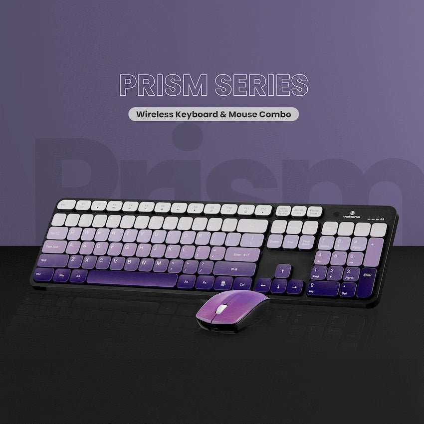 Volkano Prism Series Bluetooth Wireless Keyboard and Mouse - Purple - image 6