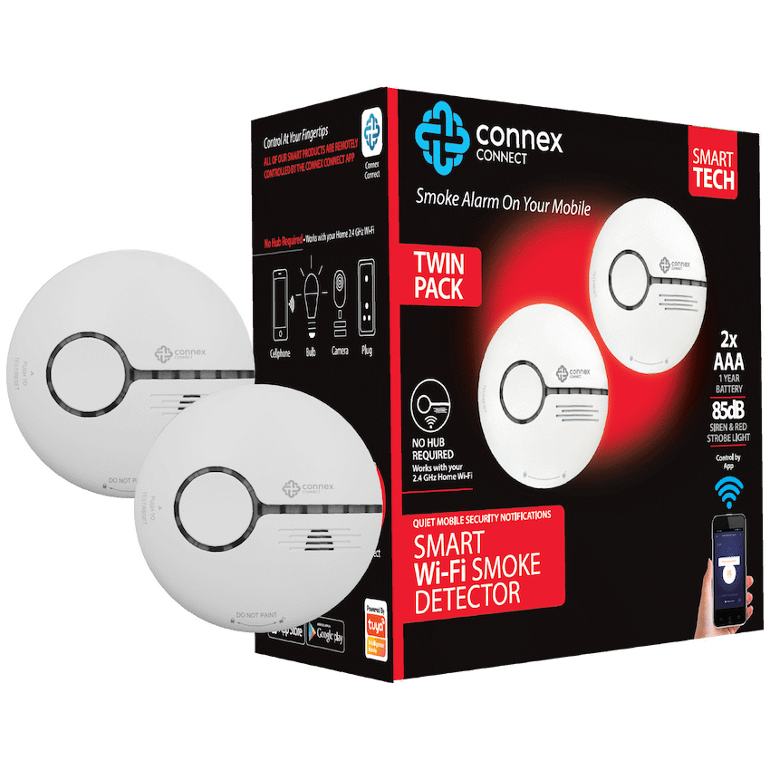 Smart Wi-Fi Smoke Detector Alarm Twin Pack - image 6
