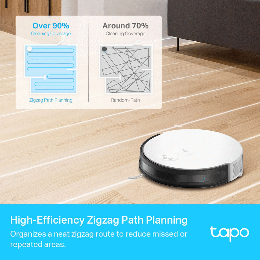 TP-Link Tapo RV10 Robot Vacuum and Mop, Gyroscope, 2600 mAh, 300 ml - image 6