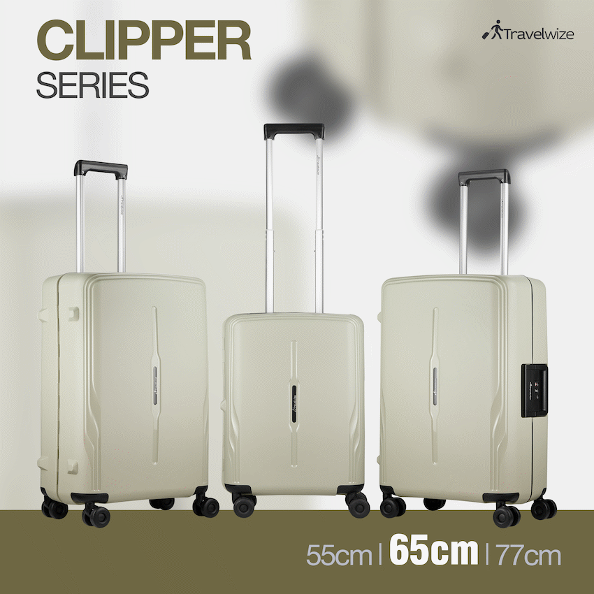 Travelwize Clipper PP 65cm 4-Wheel Spinner Luggage Beige - image 6