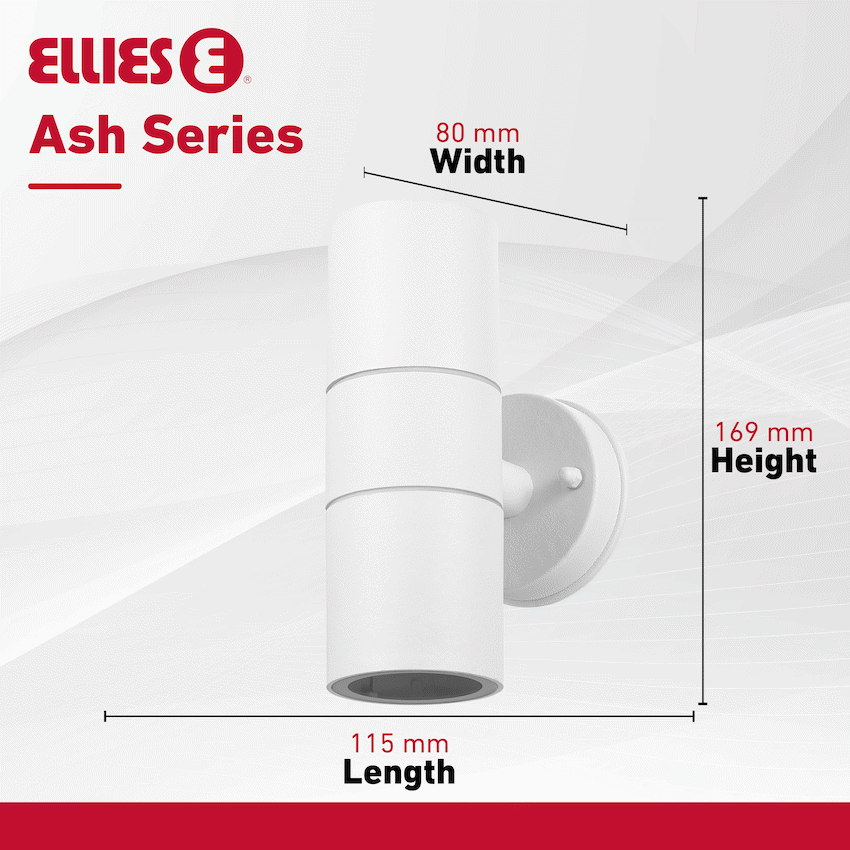 Ellies Ash Series AC dual beam wall light - Nylon Carbon Fiber - GU10 Base - WT - image 6