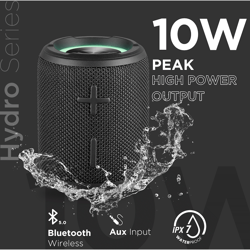 Volkano Hydro Series IPX7 Bluetooth Speaker - Black - image 6