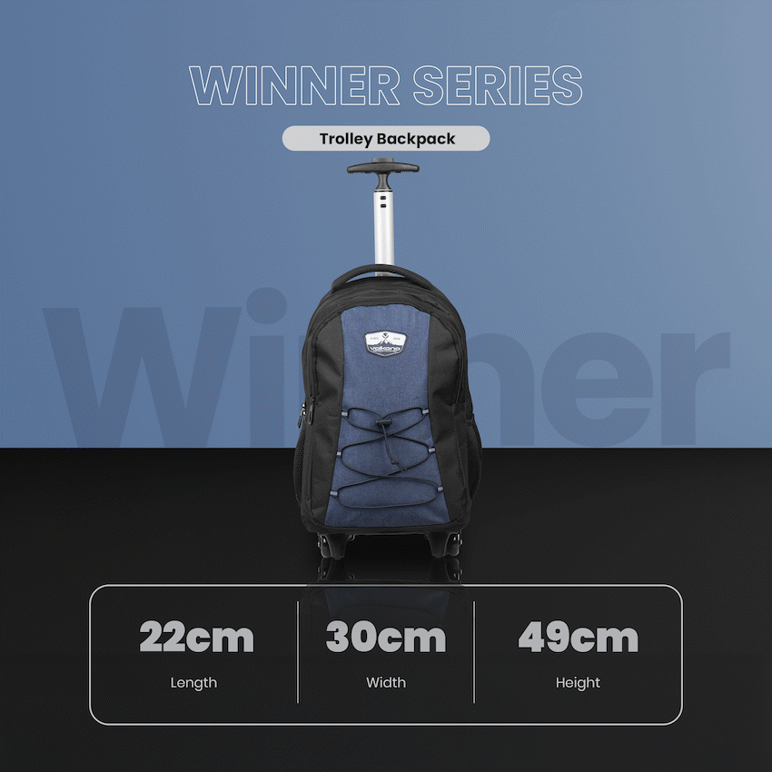 Volkano Winner Trolley Backpack 22L Navy - image 6