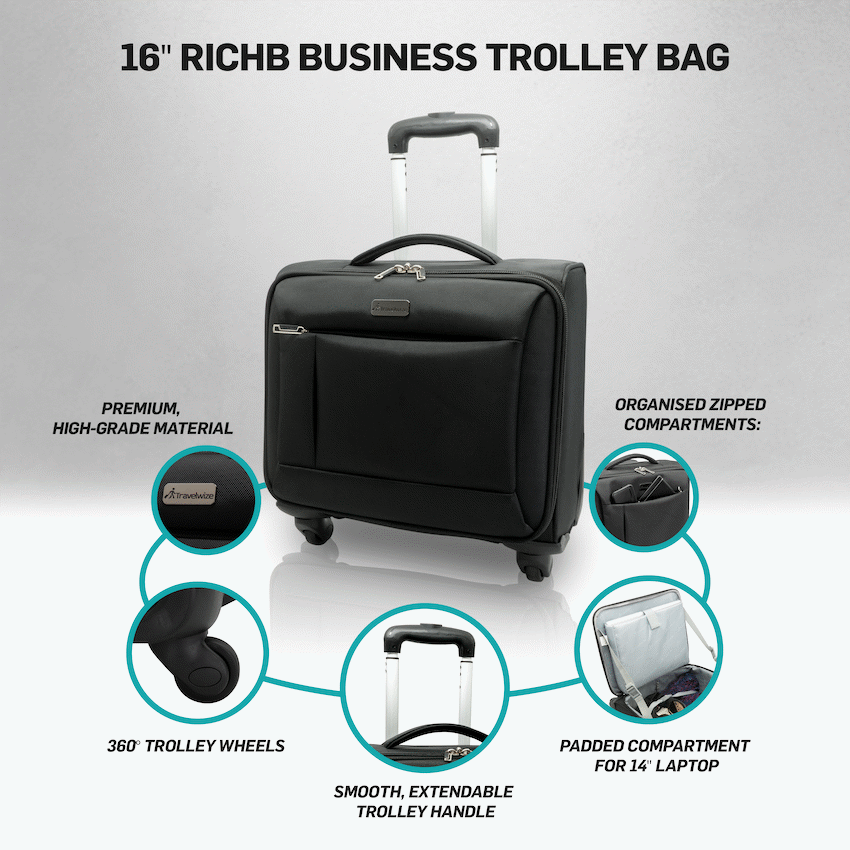 Travelwize RichB Business Trolley 16" - Black - image 6