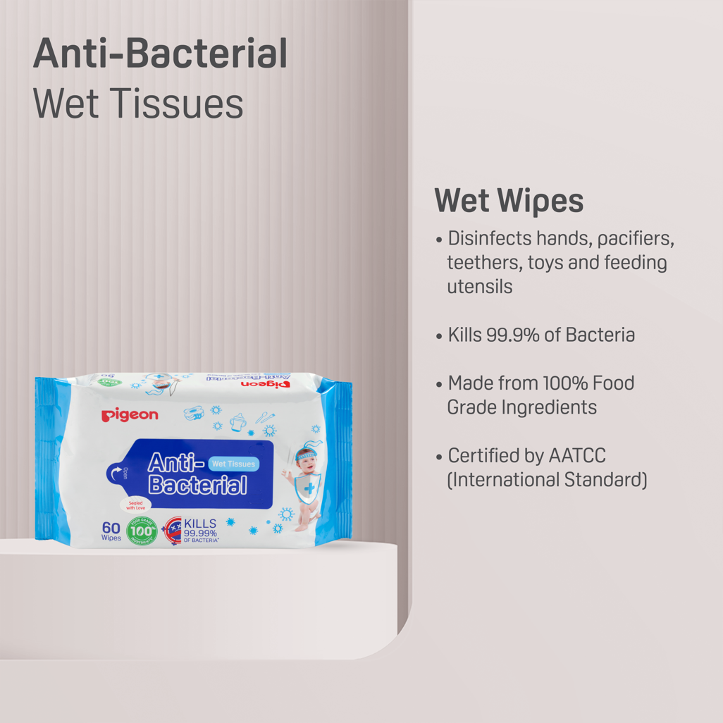 Pigeon - Anti-Bacterial Wipes 60's