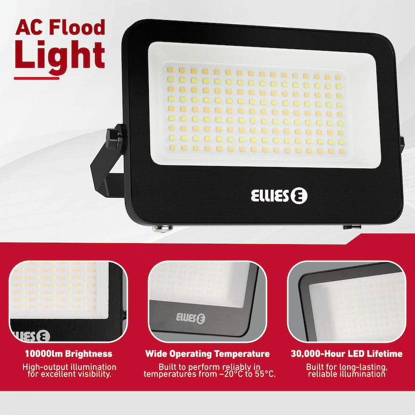 Ellies Quasar Series 100W AC Flood Light  with 3CCT -BK - image 6