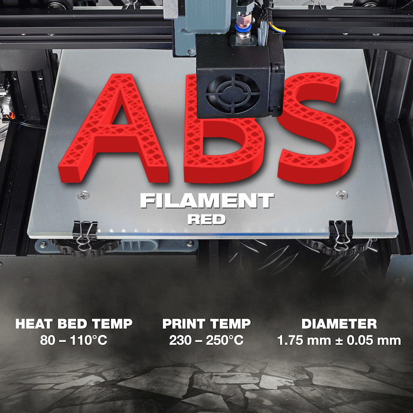 SA Filament ABS Premium Filament 1kg - Red - image 6