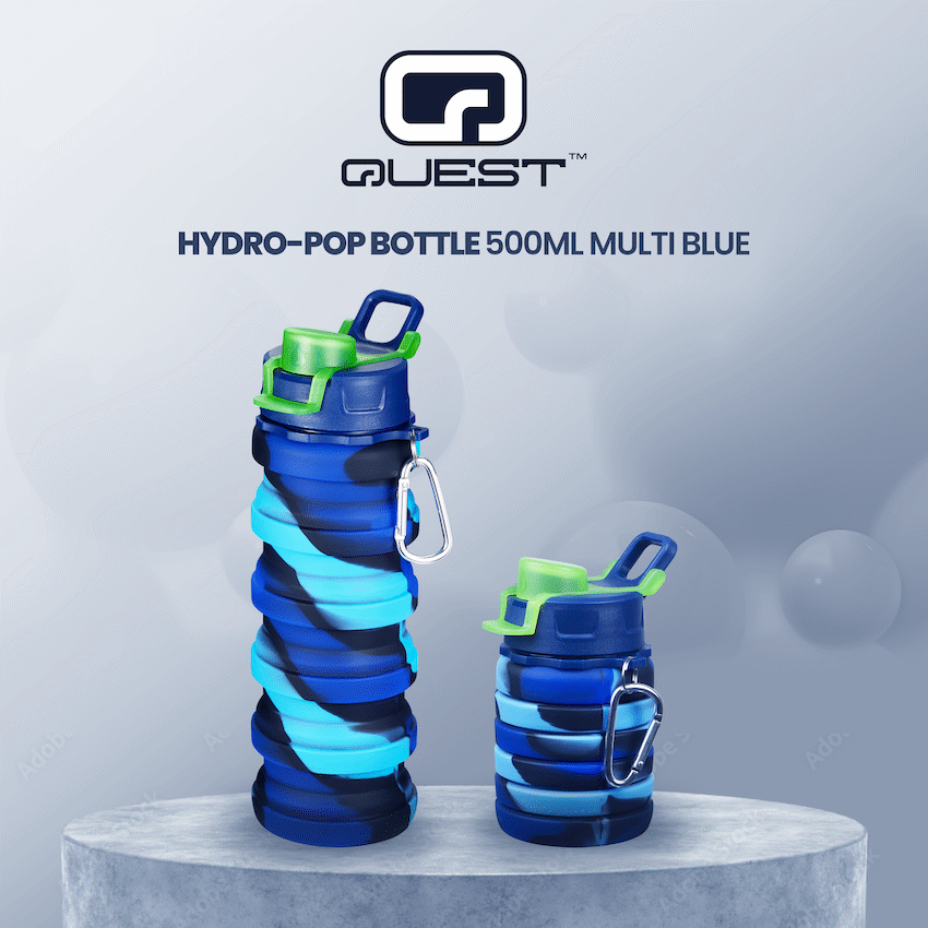 Quest Hydro-Pop Bottle 500ml - Multi Blue - image 6