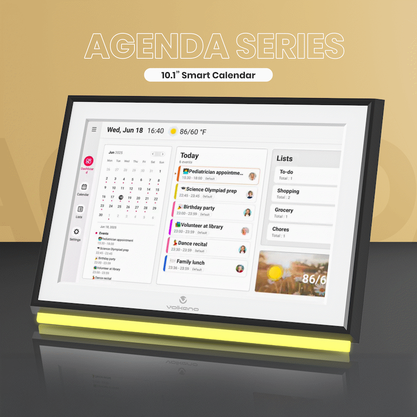 Volkano Agenda Series Smart Calendar and Digital Photo Frame  10" - Black - image 6