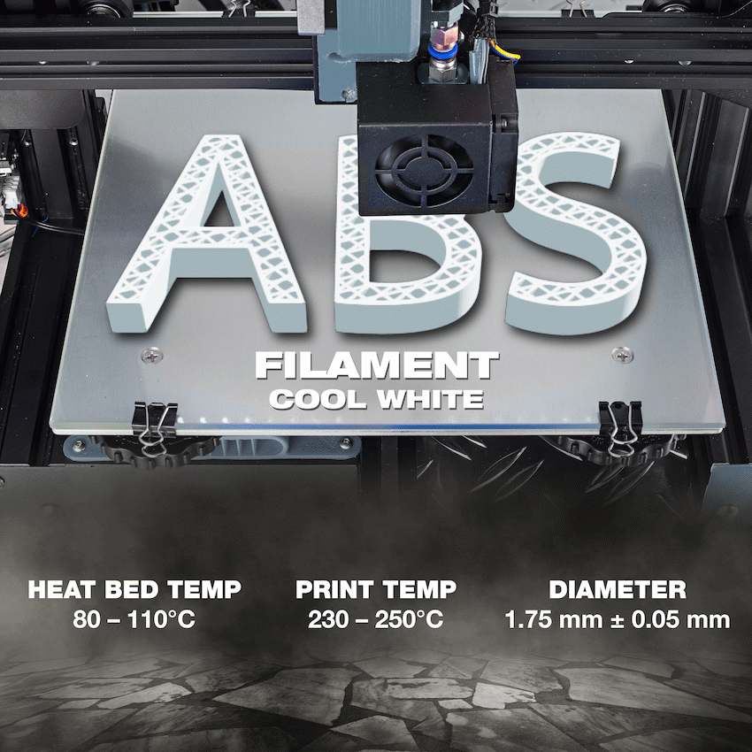 SA Filament ABS Premium Filament 1kg - Cool White - image 6