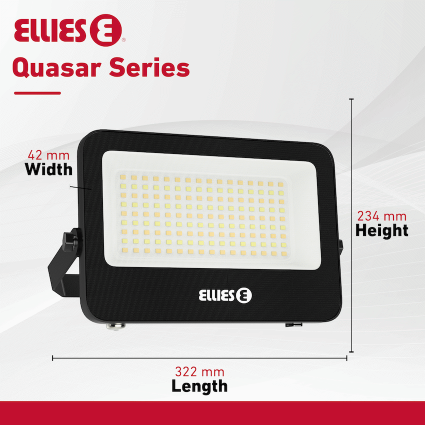 Ellies Quasar Series 150W AC Flood Light  with 3CCT -BK - image 6