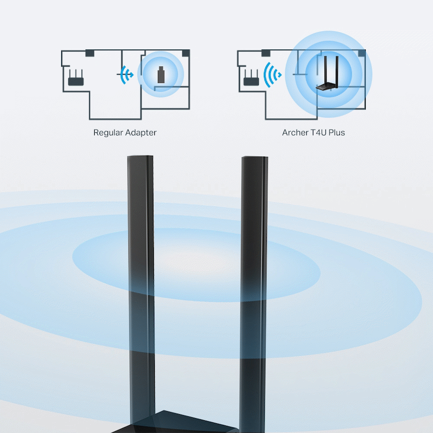 TP-Link Archer T4U Plus AC1300 Dual Antennas High-Gain Wireless USB Adapter - image 6