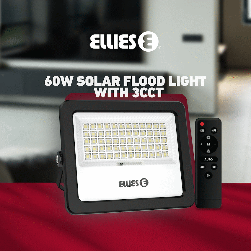 Ellies Nebula Series 60W Solar Flood Light  with 3CCT -BK - image 6