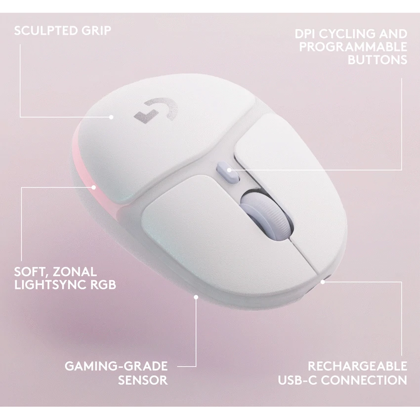 Logitech(R) G705 Wireless Gaming Mouse - White - image 6