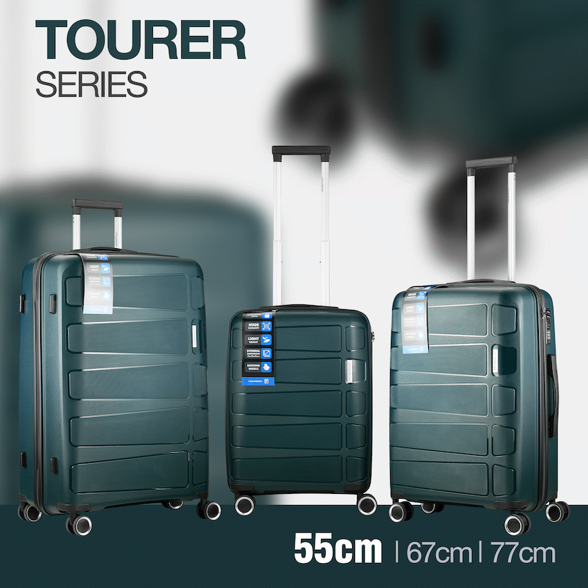 Travelwize Tourer PP 55cm 4-wheel Spinner Luggage Petrol - image 6